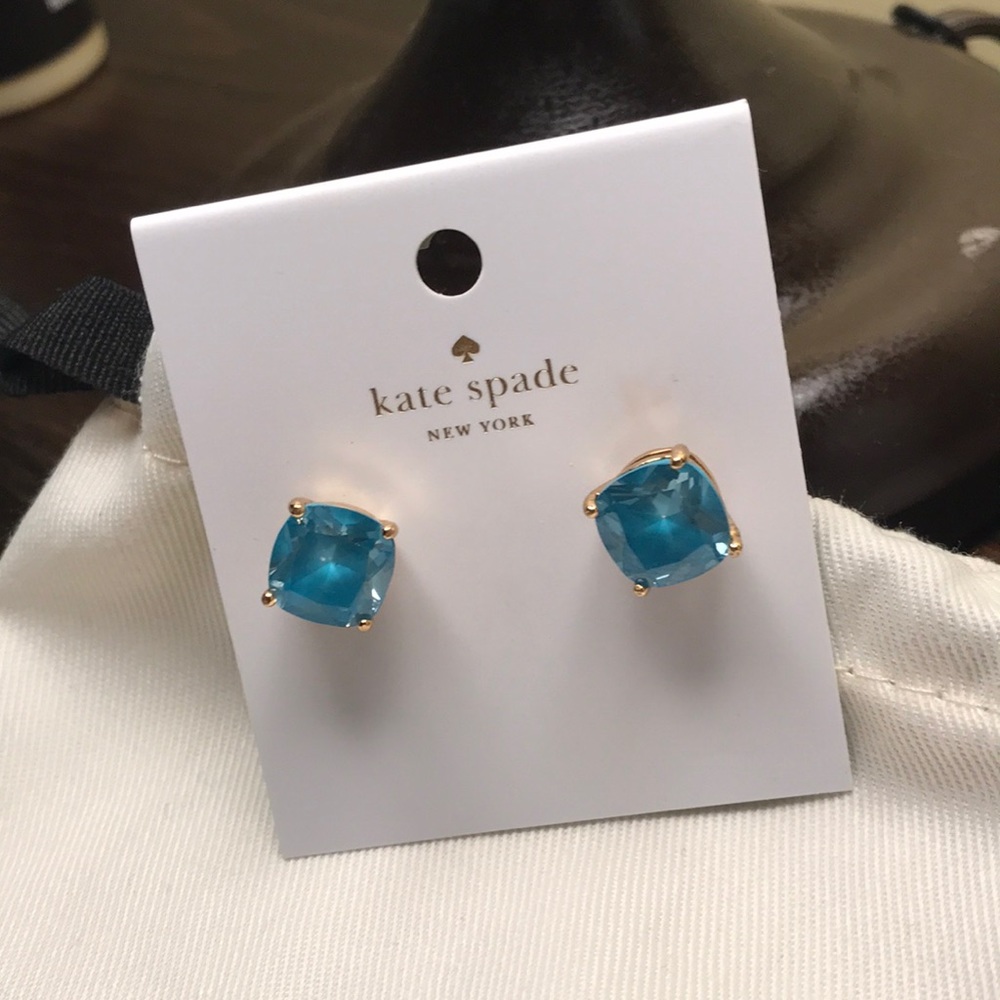 Kate Spade Small Square Turquoise Earring Studs